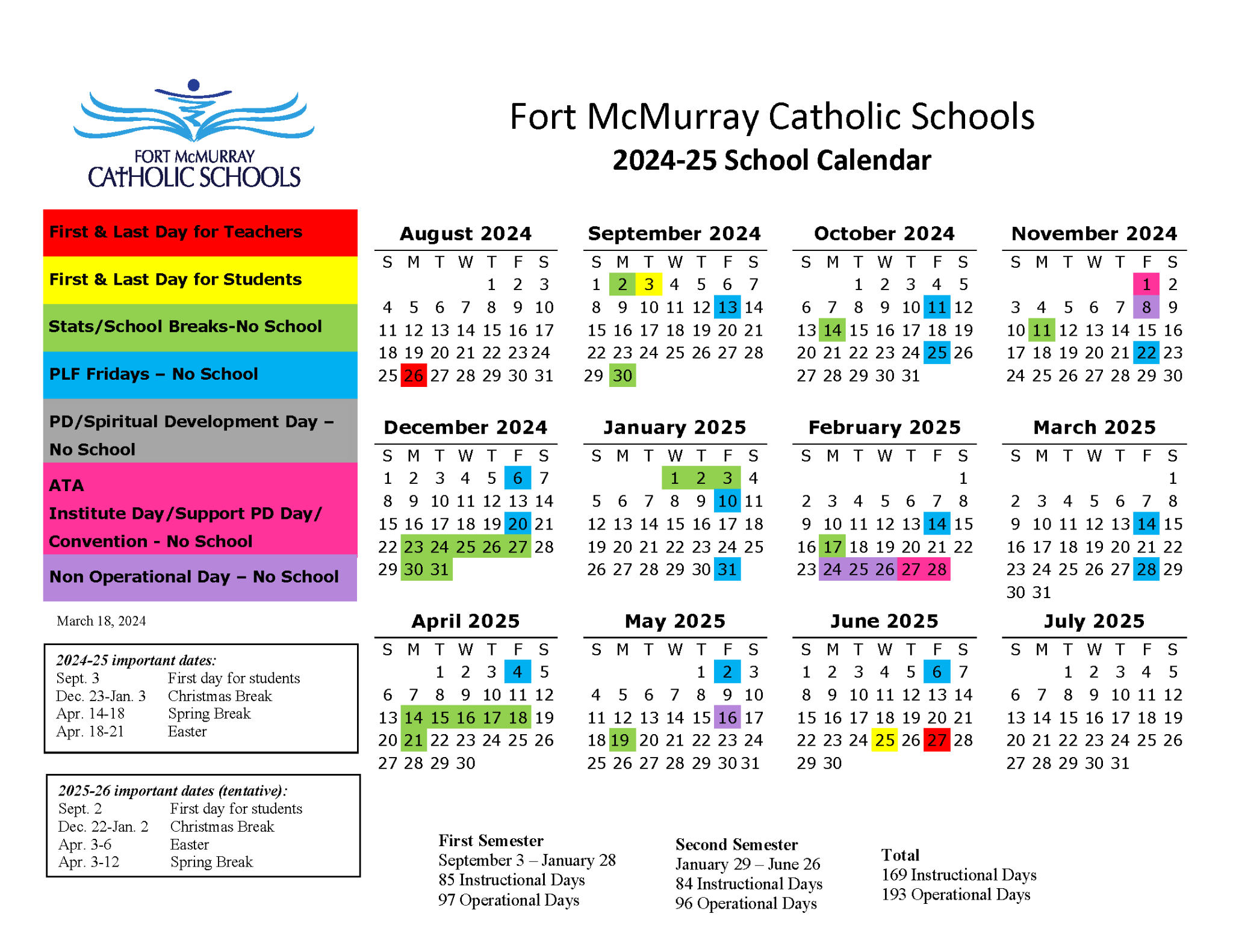 2024 25 School Calendar